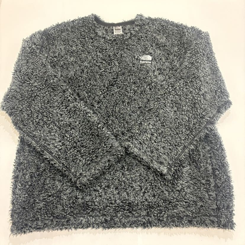 23SS ザ・ノース フェイス×シュプリーム ハイパイル フリース グレー L/G　NT023071