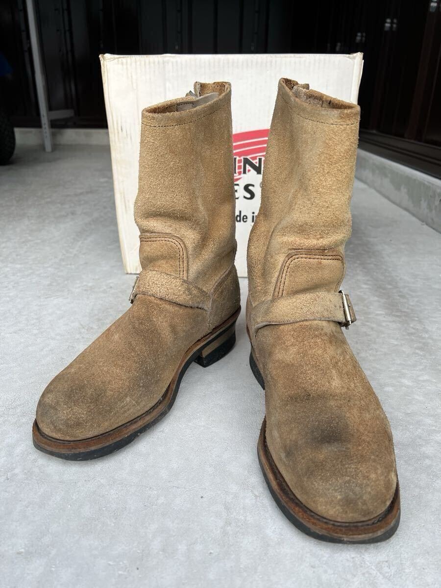 ＜RED WING レッドウィング エンジニアブーツ 8268（PT91刺繍 97年 7D）箱付＞ エンジニアブーツ スエード レッドウィング REDWING