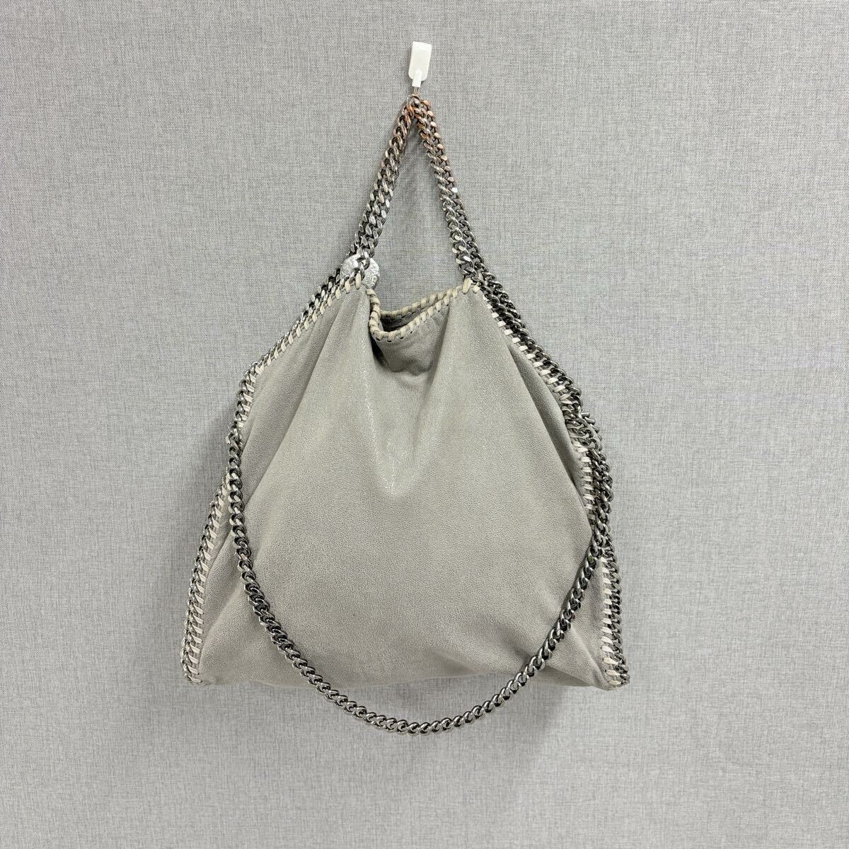 STELLA McCARTNEY ステラマッカートニー ファラベラ ハンドバッグ ショルダーバッグ エコレザー チェーン グレー