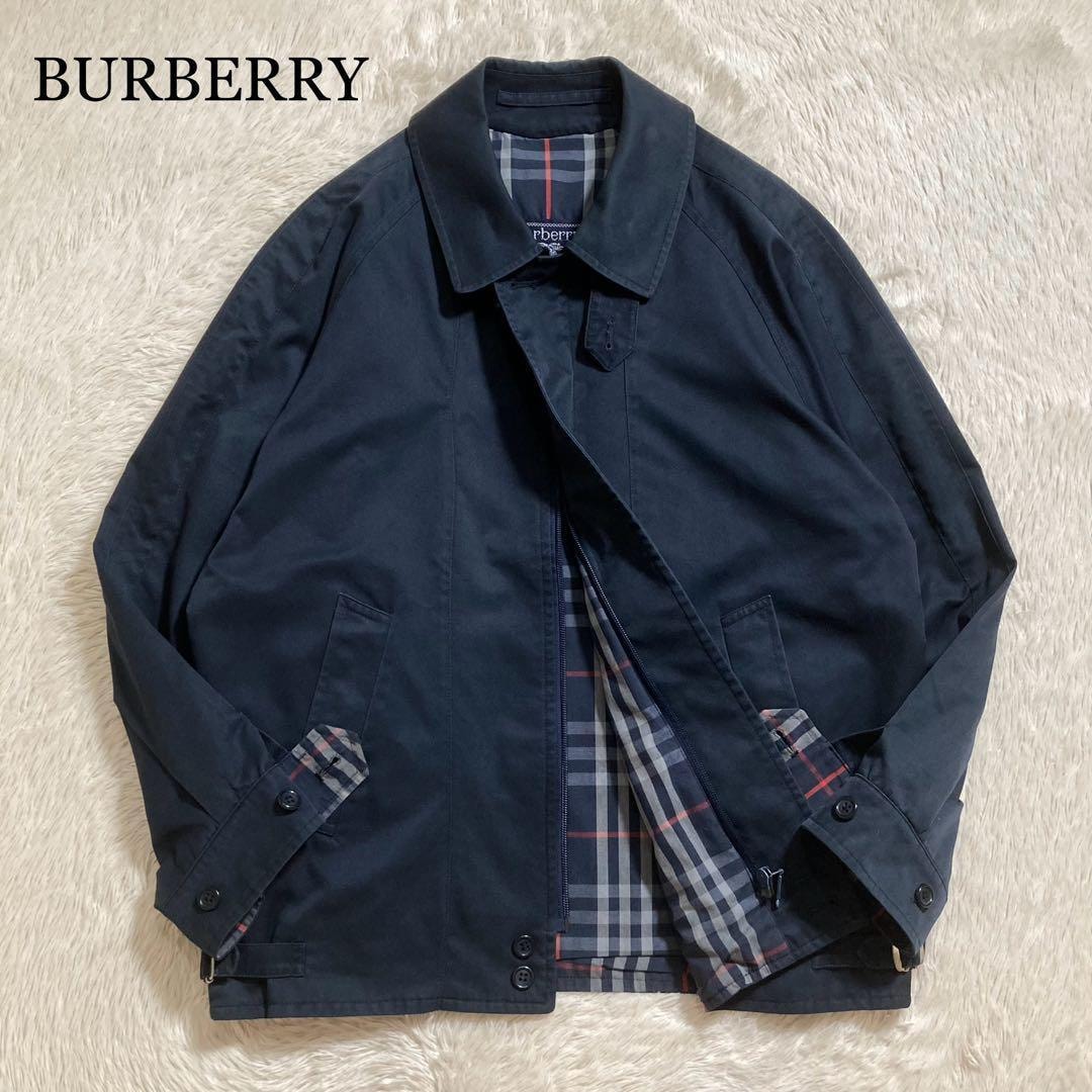 希少 90s BURBERRYS バーバリー ステンカラーブルゾン スウィングトップ ノバチェック ホースロゴ