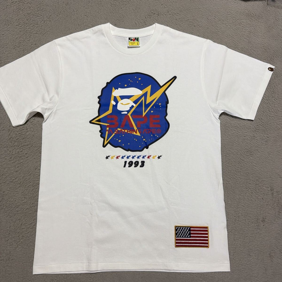 A BATHING APE x MOUSSY College Patch Tee 
