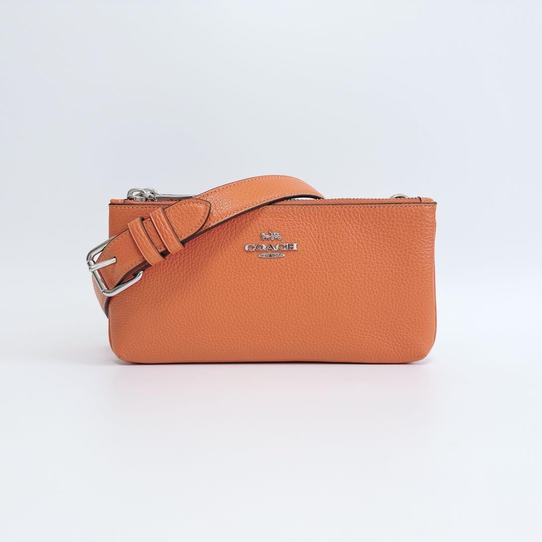 コーチ 2way ショルダーバッグ クロスボディ ダブルジップ CJ789 オレンジ 未使用品