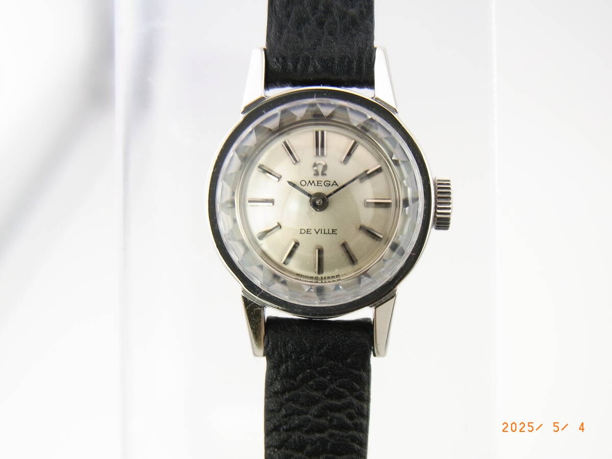 OH/ポリッシュ済）Omega　De.Ville　オメガ　デ・ビル　レディース　手巻き　カットガラス　ref511.166 Cal484 新品ベルト