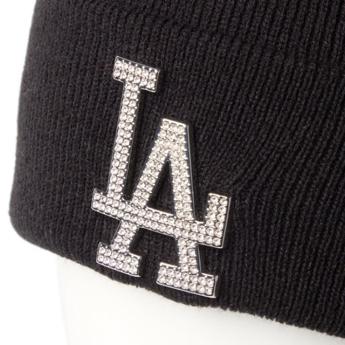 ニューエラ ラインストーン ロゴ ベーシックカフ ニット帽 MLB ドジャース