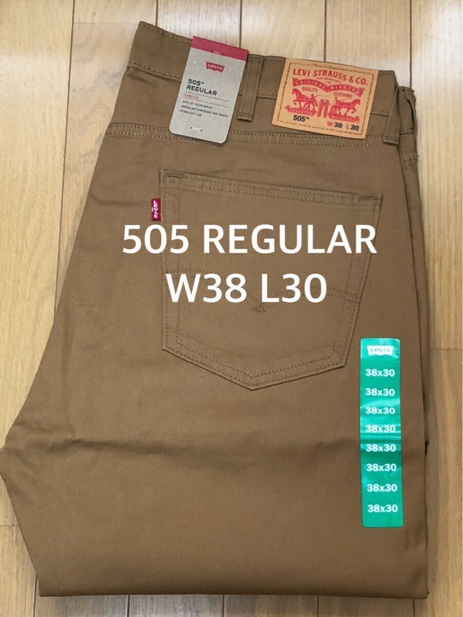 Levi's 505 REGULAR FIT CARAWAY SLUB STR TWILL WT W38 L30