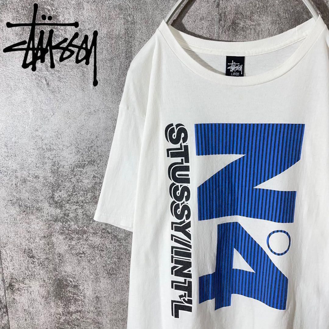 [大人気]　ステューシー　Tシャツ　ビックプリント◎　N°4　存在感◎　ホワイト