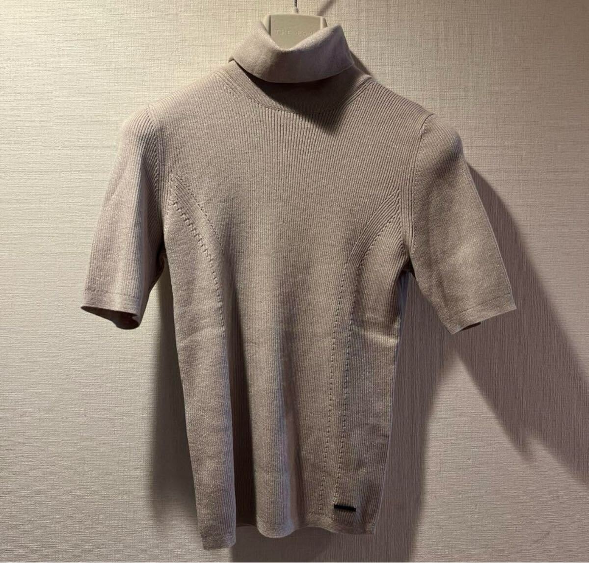 Burberry バーバリー　半袖ニット　半袖　トップスサンドベージュ　Sサイズ　