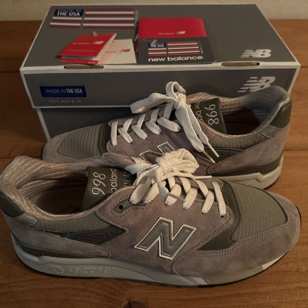 【極美品/1回着用】New Balance M998 GY グレー 27.0cm US9 USA製