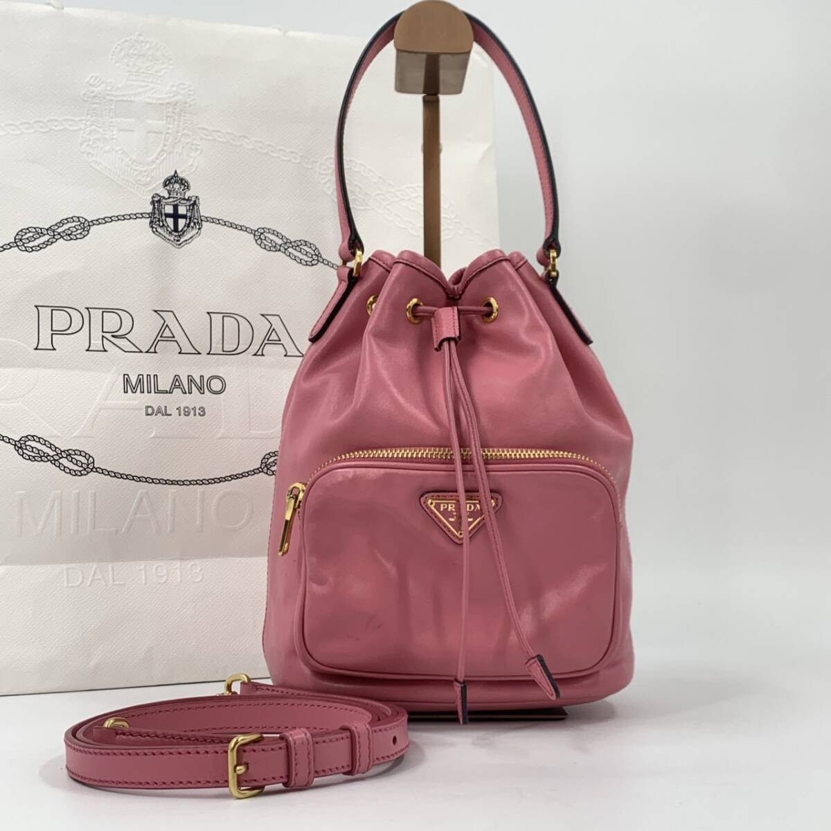 B (目立った傷や汚れなし)】極美品 PRADA プラダ デュエット 2way 