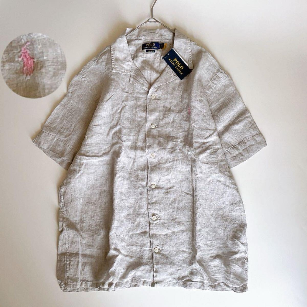 B (目立った傷や汚れなし)】現行タグ CLASSIC FIT ポニー刺繍 ボタン