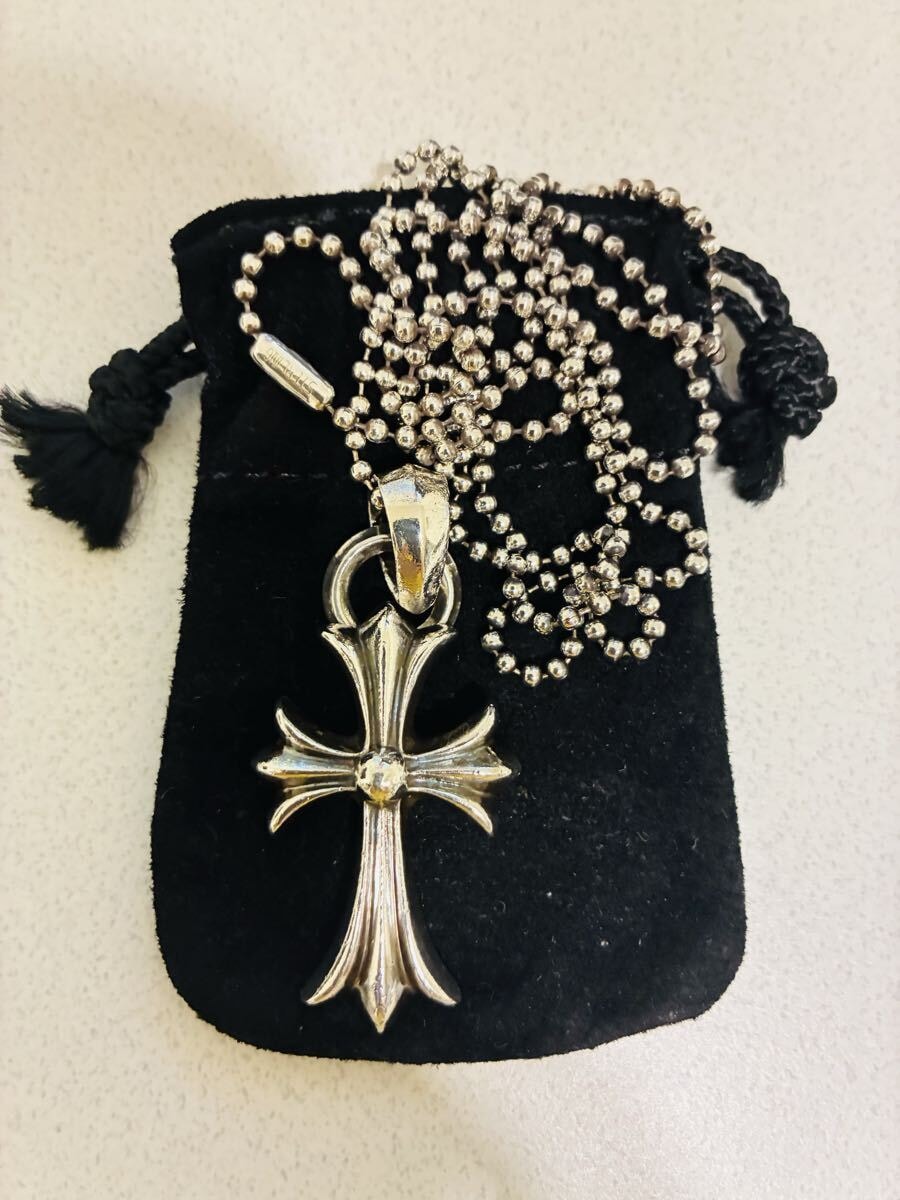 クロムハーツ スモールクロスwithベイルCHROME HEARTS チェーン付