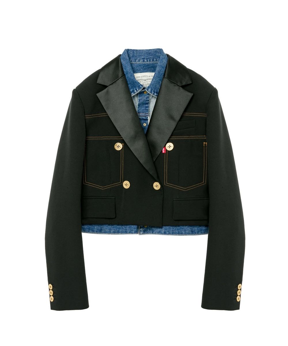 新品 正規 Levi's x sacai Women's Denim x Matelasse Twill Jacket [サイズ2] /サカイ/リーバイス/デニム ジャケット/マトラッセツイル