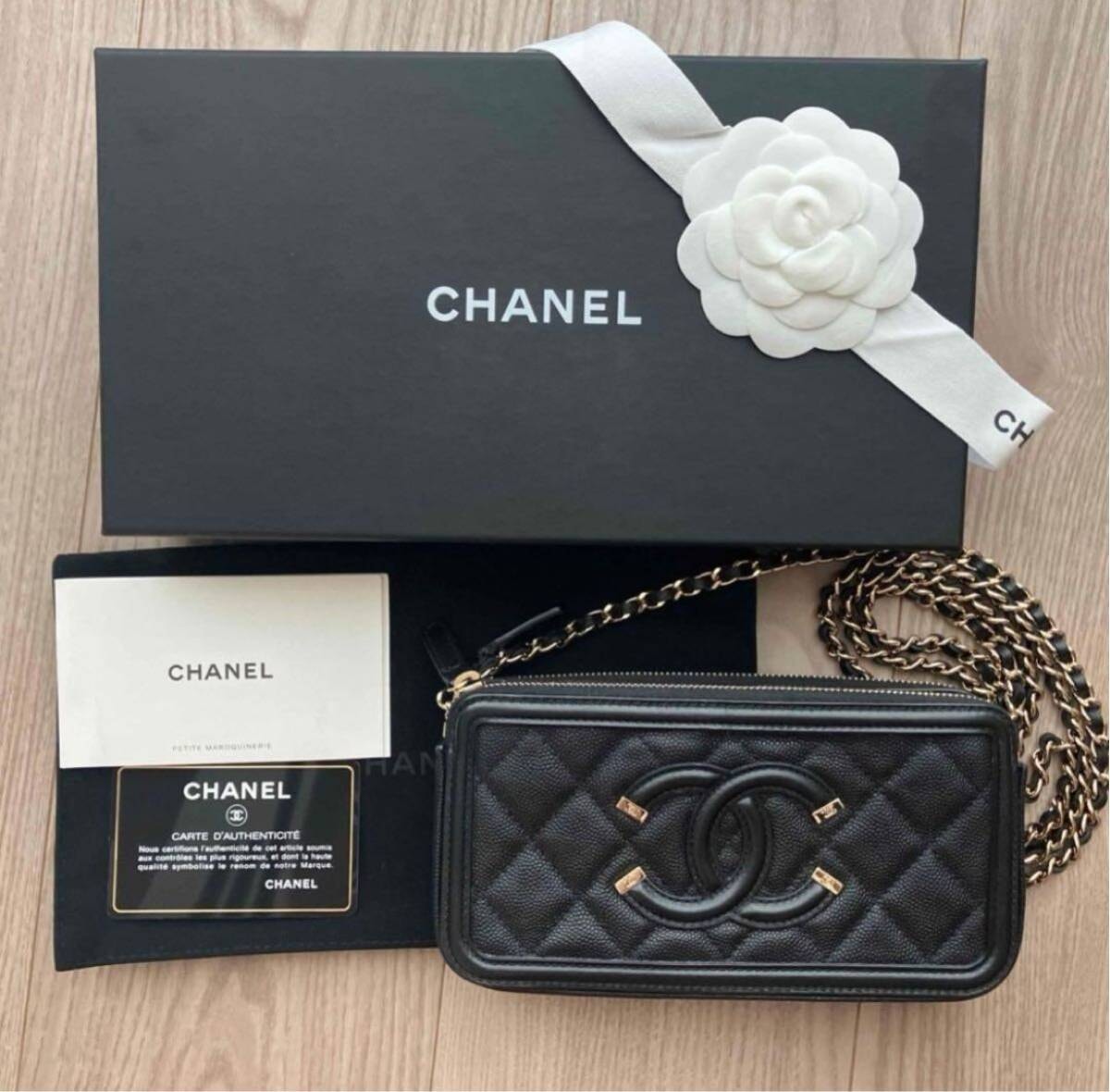 新品同様 シャネル CHANEL チョコバー 2way クラッチ チェーン ショルダー バッグ デニム ブラック A17661 ヴィンテージ VLP 90244369 シャネル チョコバー デニム ショルダーバッグ A17661の新品/中古