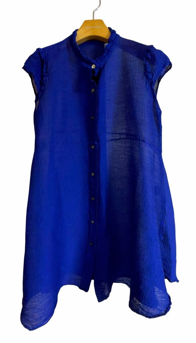 美品 me イッセイミヤケ☆素敵なチュニックワンピース☆ブルー 