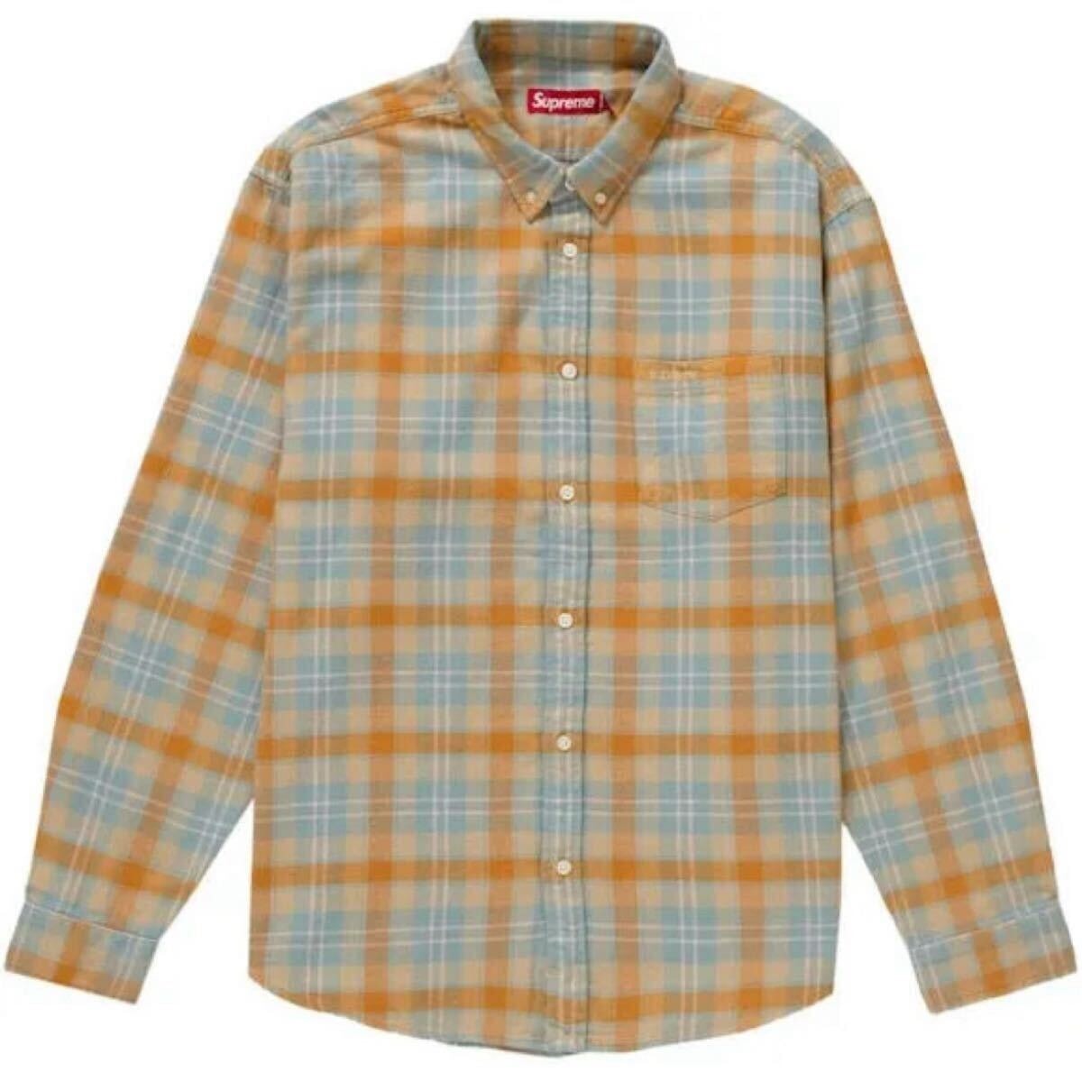 Supreme Plaid Flannel Shirt Tan 24SS M
