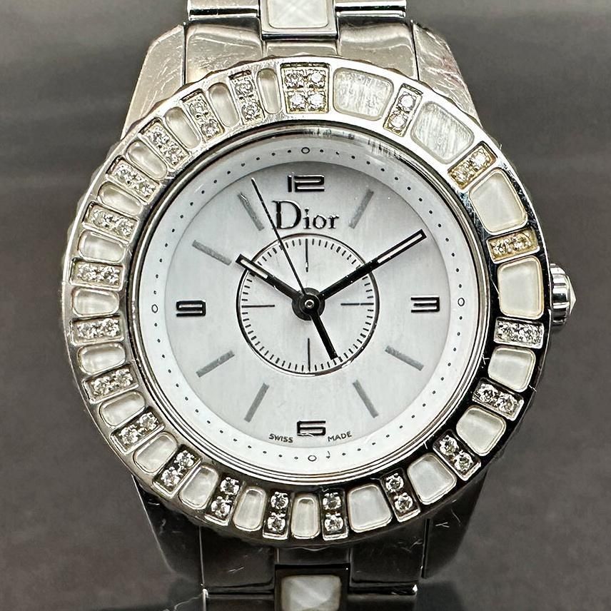 Dior クリスチャンディオール ダイヤ 腕時計 クォーツ CD112113-V 目立った傷や汚れなし】Dior クリスチャンディオール ダイヤ