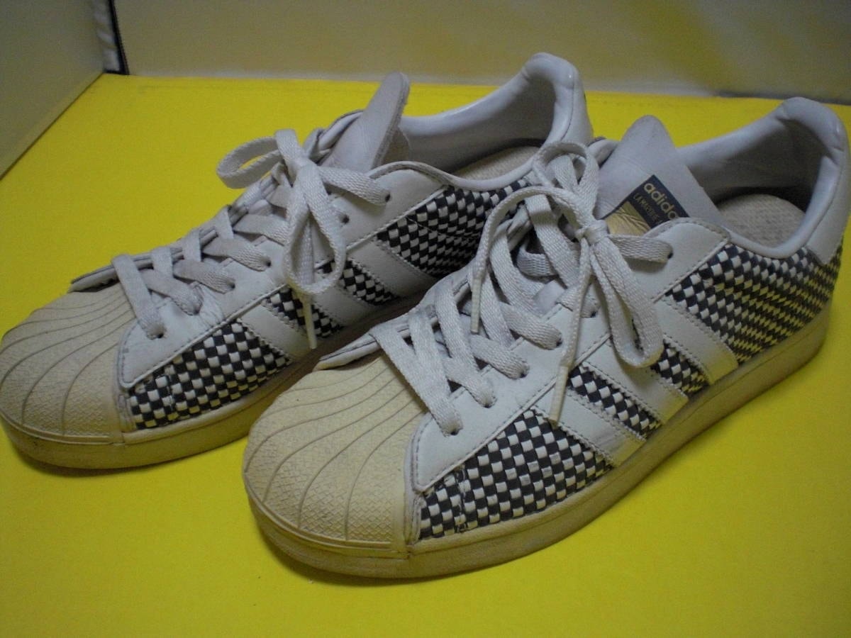 【割引】adidas アディダス★SUPERSTAR スーパースター★白黒網掛けチェック★27.5センチ