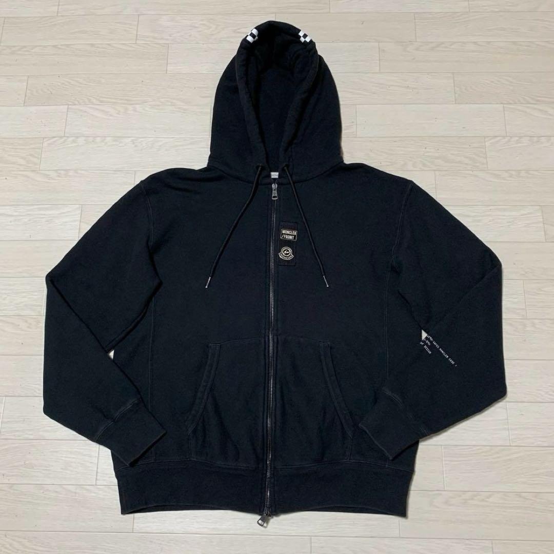 モンクレール　フラグメント　藤原ヒロシ　ブラック パーカー　L 5P48