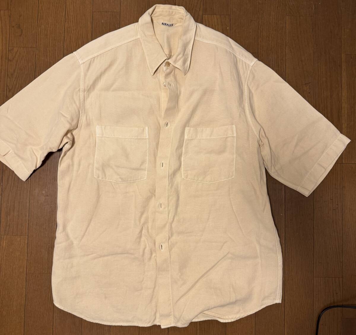 未使用に近い】AURALEE オーラリー 半袖シャツ 和紙シャツの古着・中古