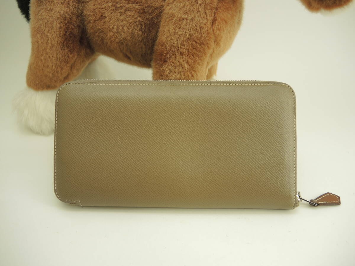 エルメス アザップロング シルクイン エプソン/エトープ ロングウォレット ジップ長財布@D