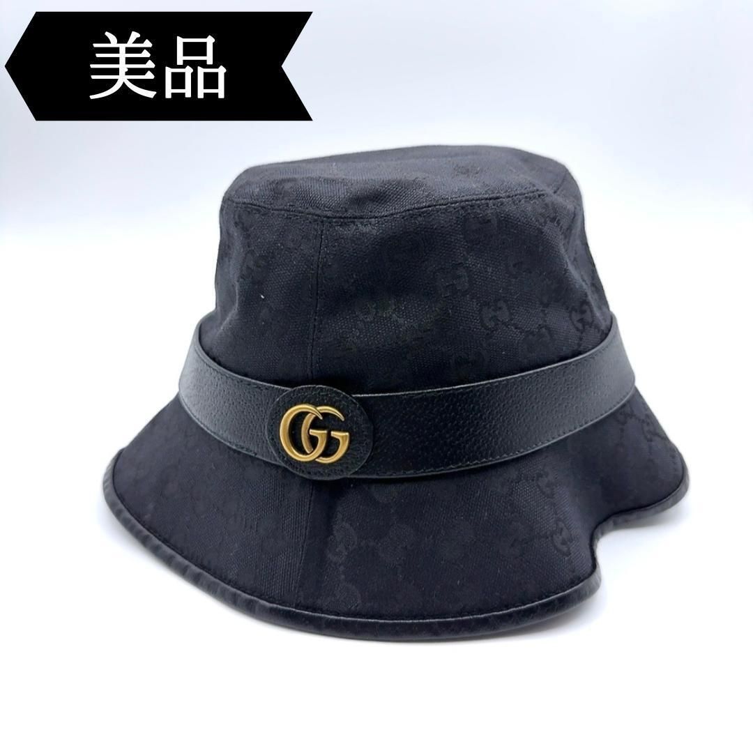 ◇グッチ◇576587/コットン×ポリエステル/GGキャンバス/M/ハット/帽子 目立った傷や汚れなし】◇グッチ◇576587/コットン×ポリエステル