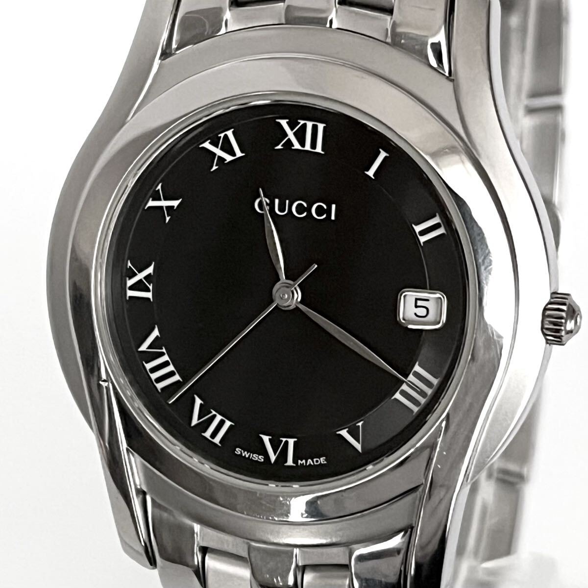 B (目立った傷や汚れなし)】【稼働】磨き済み グッチ GUCCI 5500M 