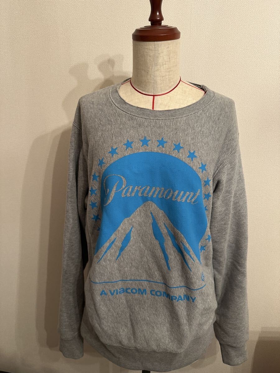 レア本物　グッチGUCCI パラマウントParamountロゴ スウェット　トレーナー　アレッサンドロ　ミケーレ期の物　sweat グレー色