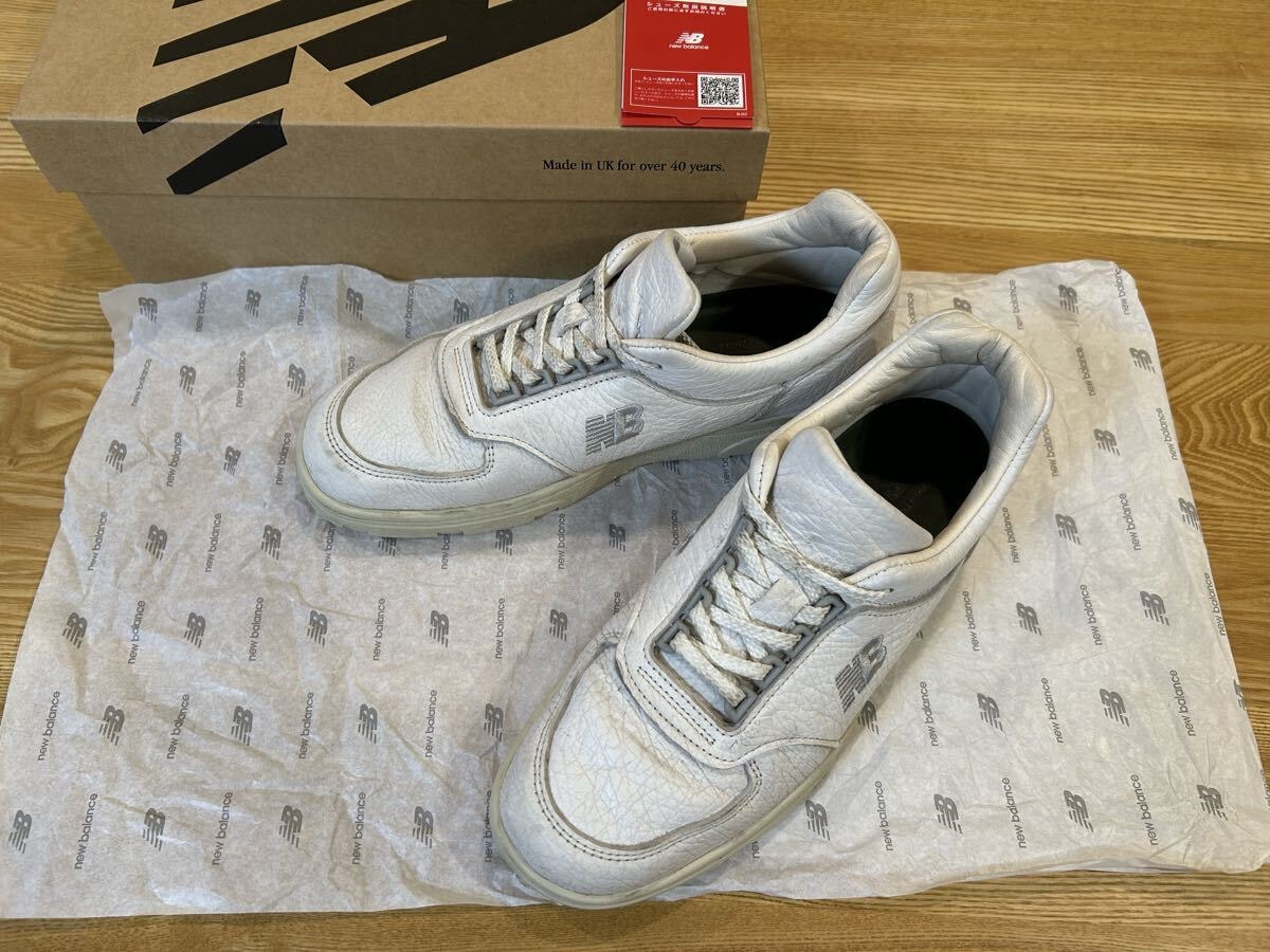 ニューバランス アラーデール Made in UK Allerdale イギリス 26.5 レザー 革 スニーカー 靴 ホワイト 白 グレー