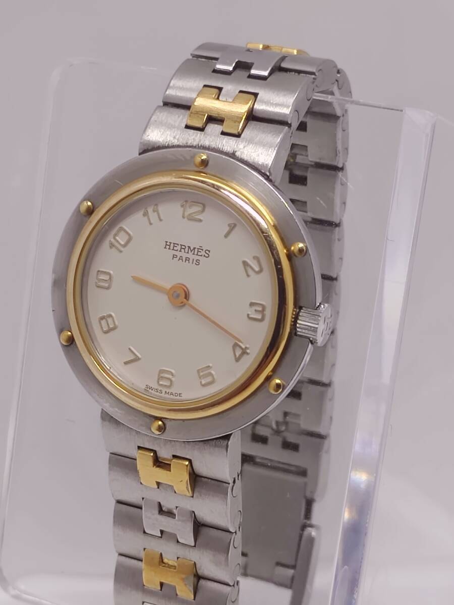 【正常稼働品】HERMES CLIPPER エルメス クリッパー 腕時計 傷あり