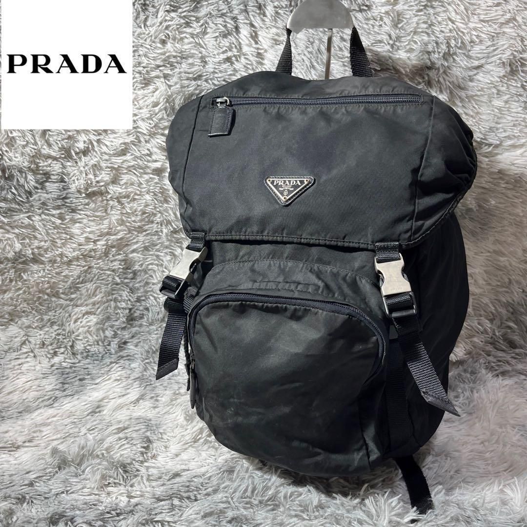 [大人気]　プラダ　ＰＲＡＤＡ　リュック　バックパック　ナイロン　三角プレート
