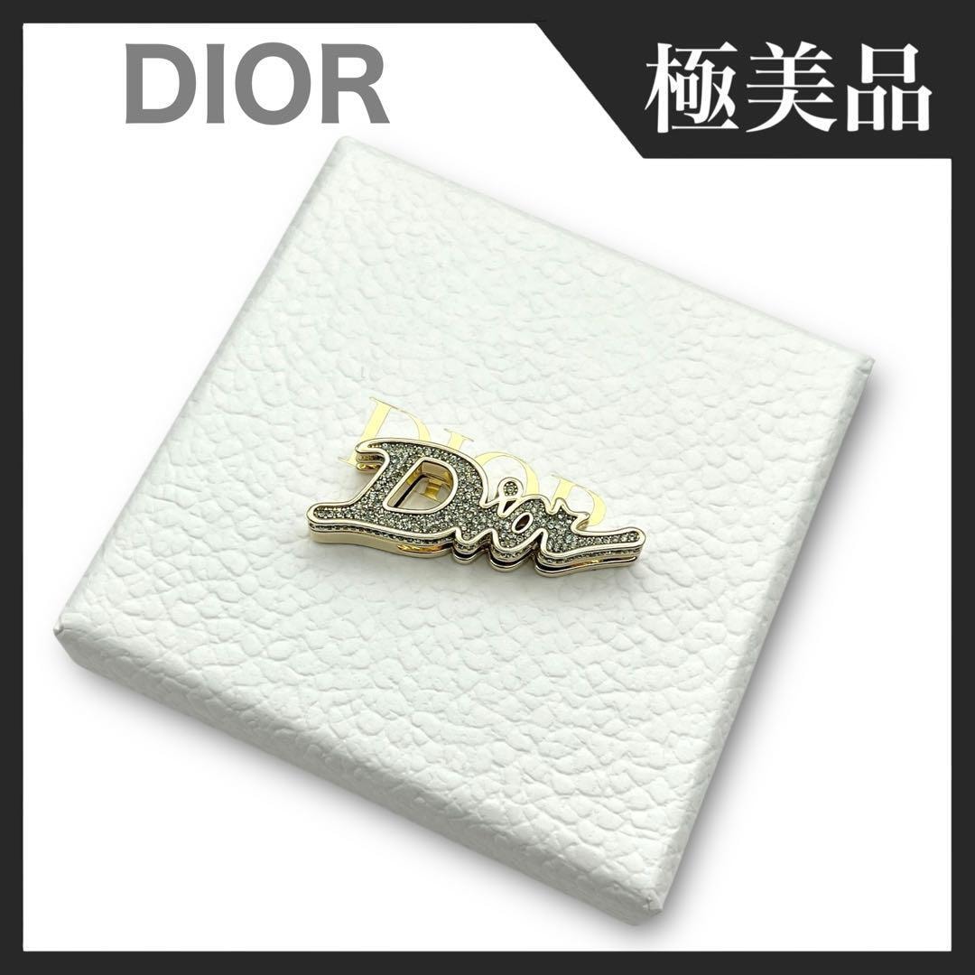 【極美品】Dior ディオール バッグ チャーム アクセサリー ラインストーン ゴールド