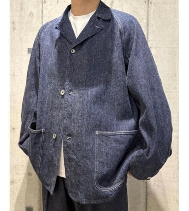 試着のみ comoli デニムワークジャケット ネイビー サイズ２
