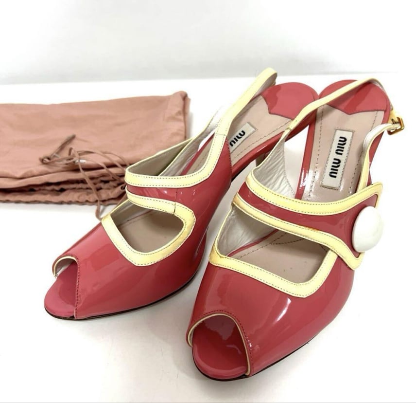 C (やや傷や汚れあり)】MIU MIU ミュウミュウ エナメル C (やや傷や汚れあり)】MIU MIU ミュウミュウ エナメル