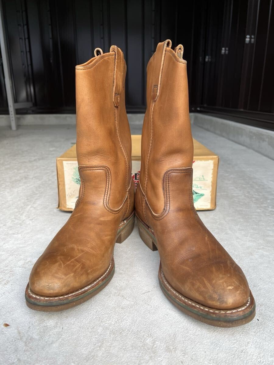 激レア＜70s RED WING レッドウィング ペコスブーツ 2255-1 ANSI (STEEL TOE) 茶箱付 7D＞ ペコスブーツ レッドウィング REDWING 