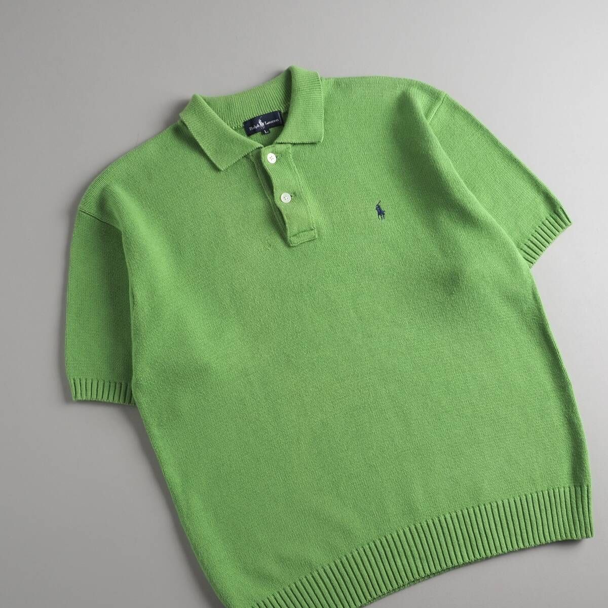 ラルフローレン　Ralph Lauren　正規品　サマーニット　半袖　ピスタチオカラー　レディース　美品