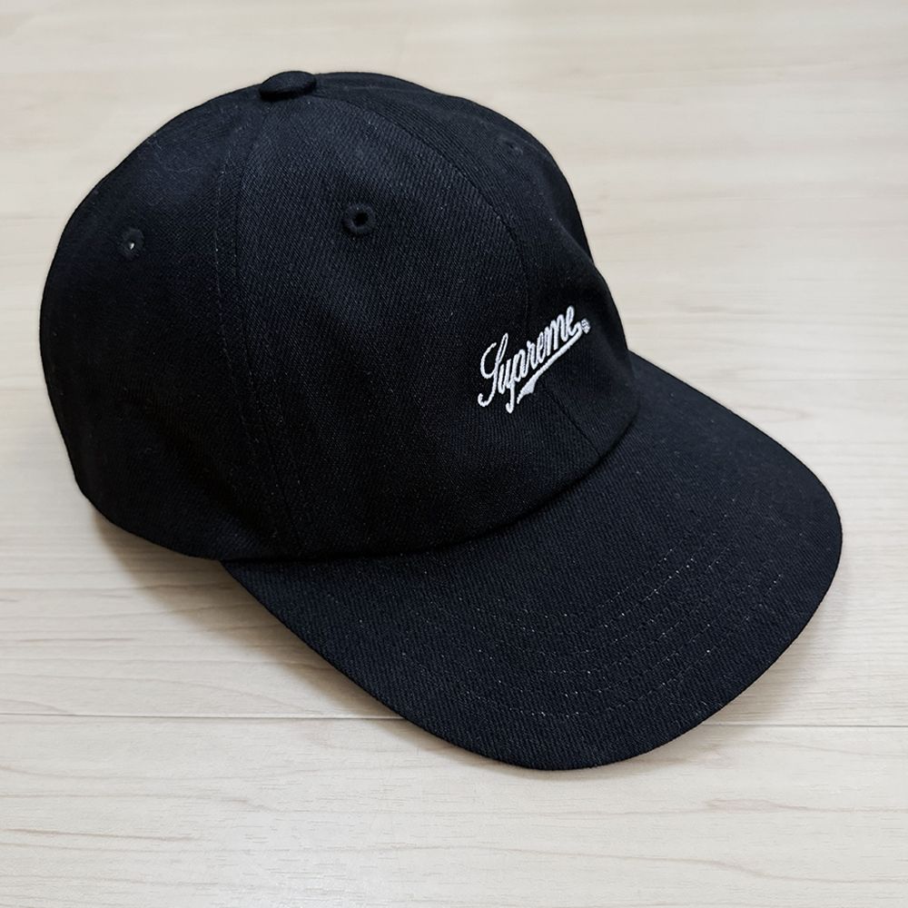 新品［Supreme Script Logo 6-Panel 黒］シュプリーム ブラック ロゴ