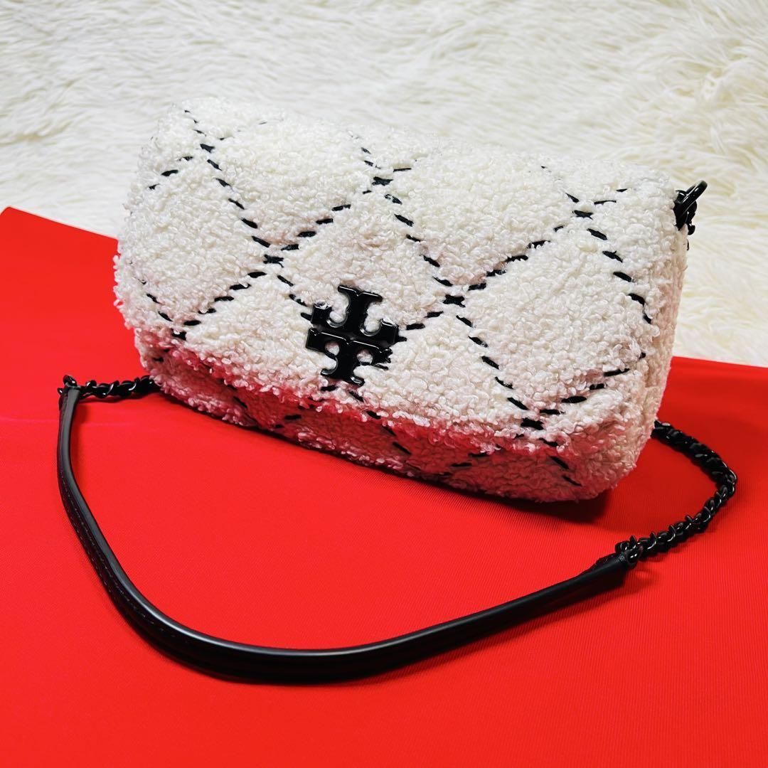TORY BURCH トリーバーチ バッグ シアリング スエード レザー キルティング もこもこ 3way チェーン ショルダー クロスボディ 