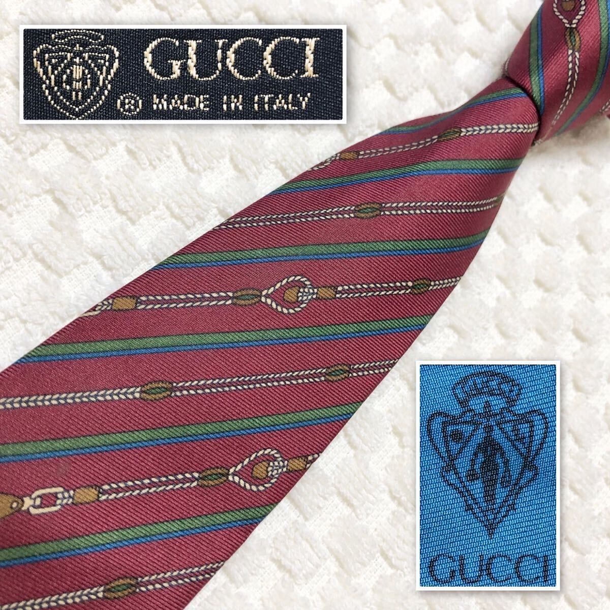 極美品　GUCCI ネクタイ　1-30 財布　ベルト　靴　レジメンタル 新品 GUCCI ネクタイ 9-98 GG柄 財布 ベルト 靴 スーツ
