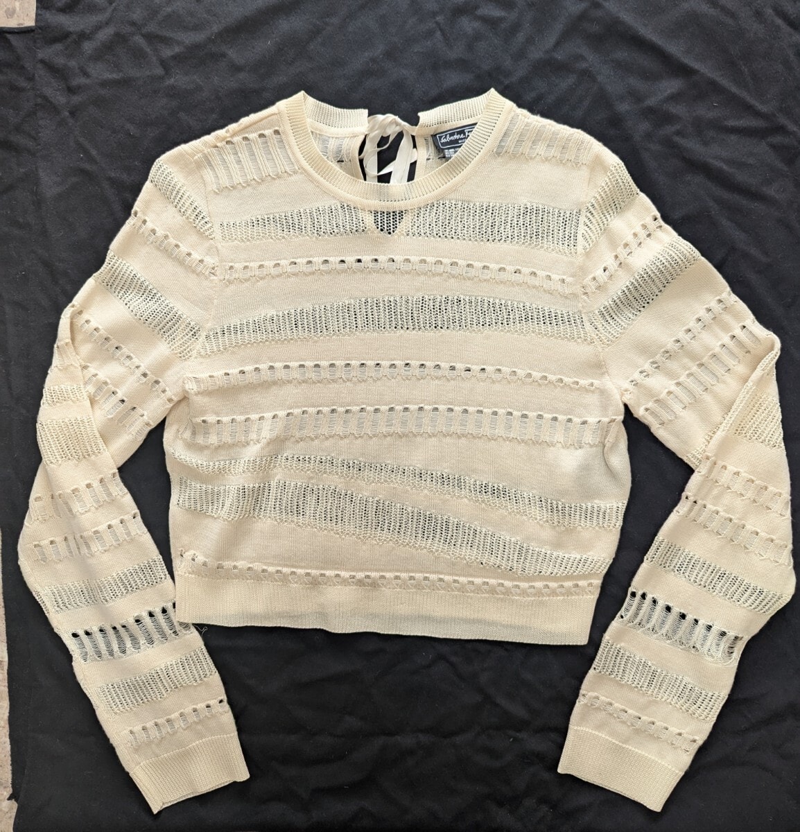 Salvatore Ferragamo ニットレースセーター　レディース　アイボリー