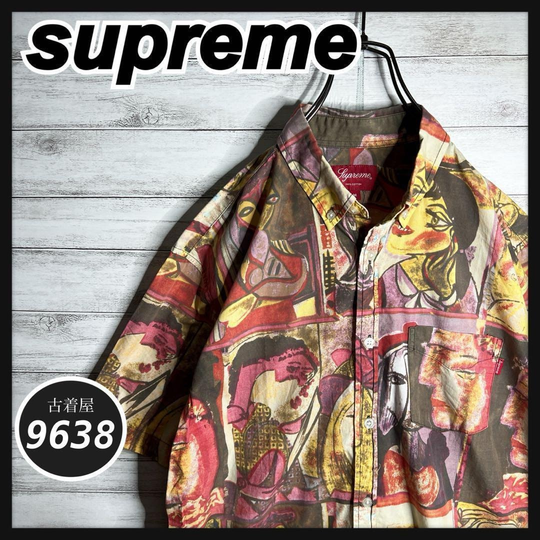 【入手困難!!】シュプリーム 絵画 半袖シャツ ゆるだぼ 重ね着 希少