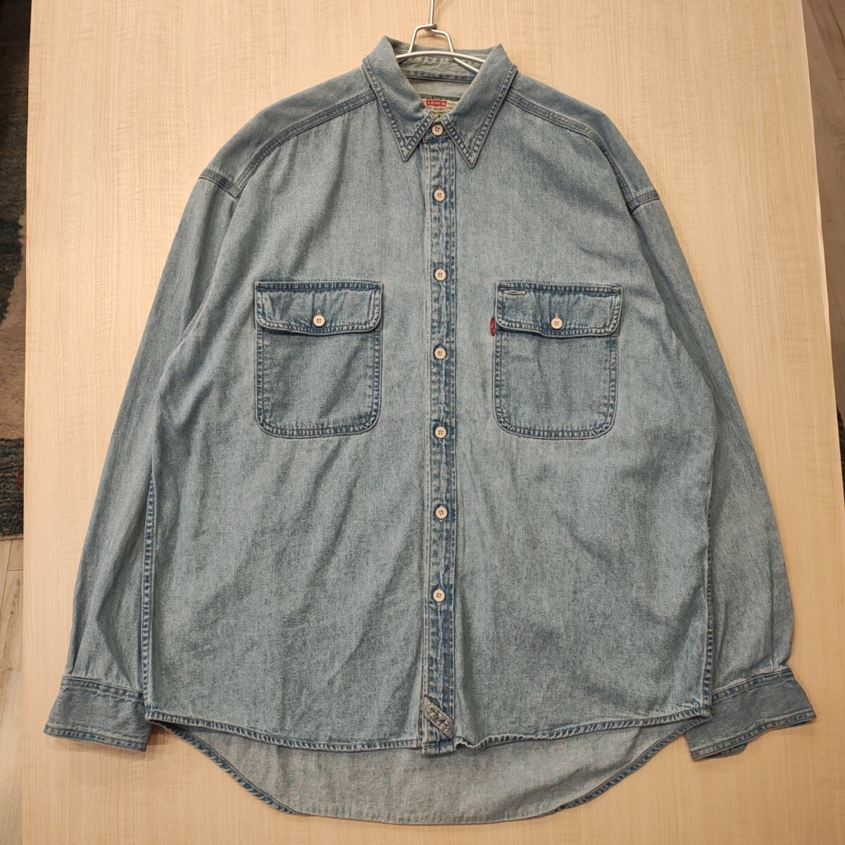 90年代 Levi's リーバイス デニムシャツ ブルー XLサイズ 古着 長袖 ヴィンテージ