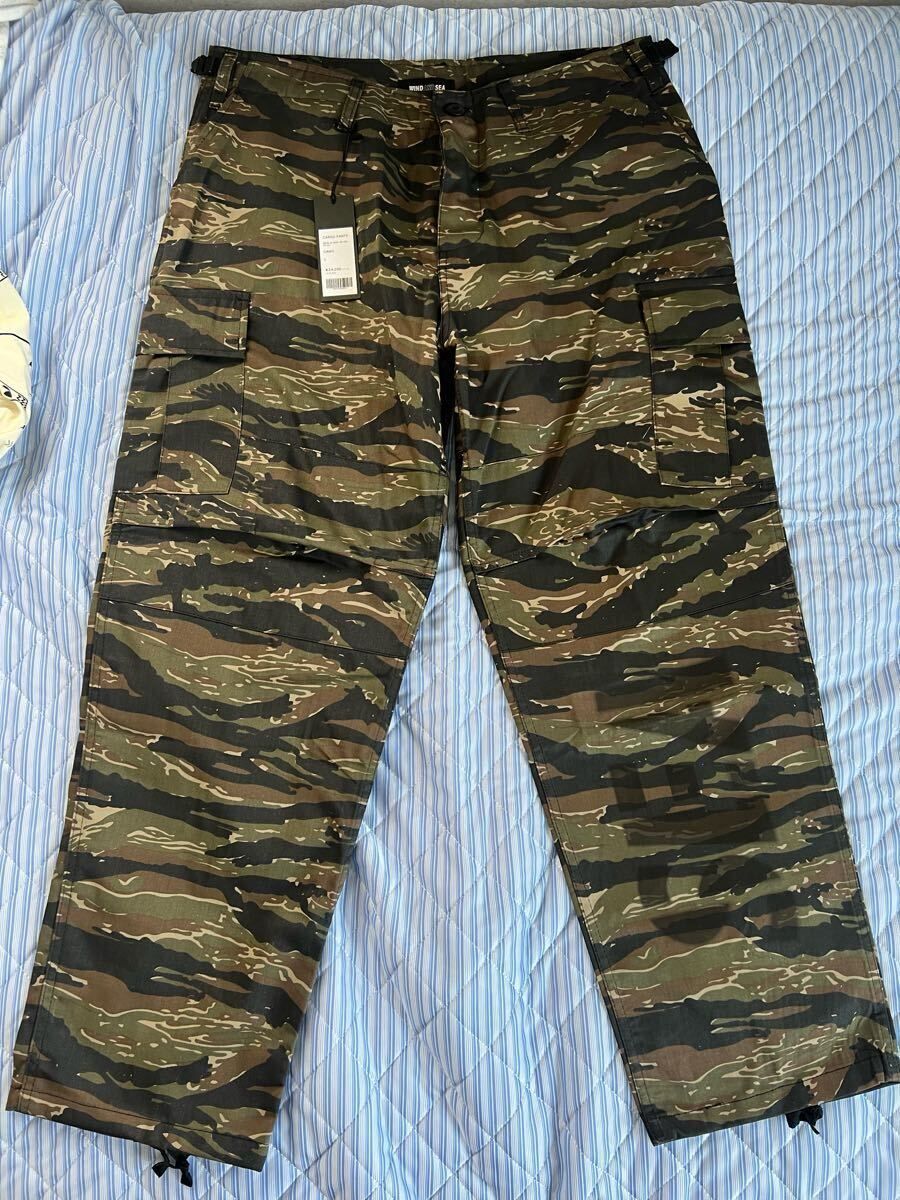 新品・未使用(ワケあり)】WIND AND SEA カーゴパンツ CAMO Lの