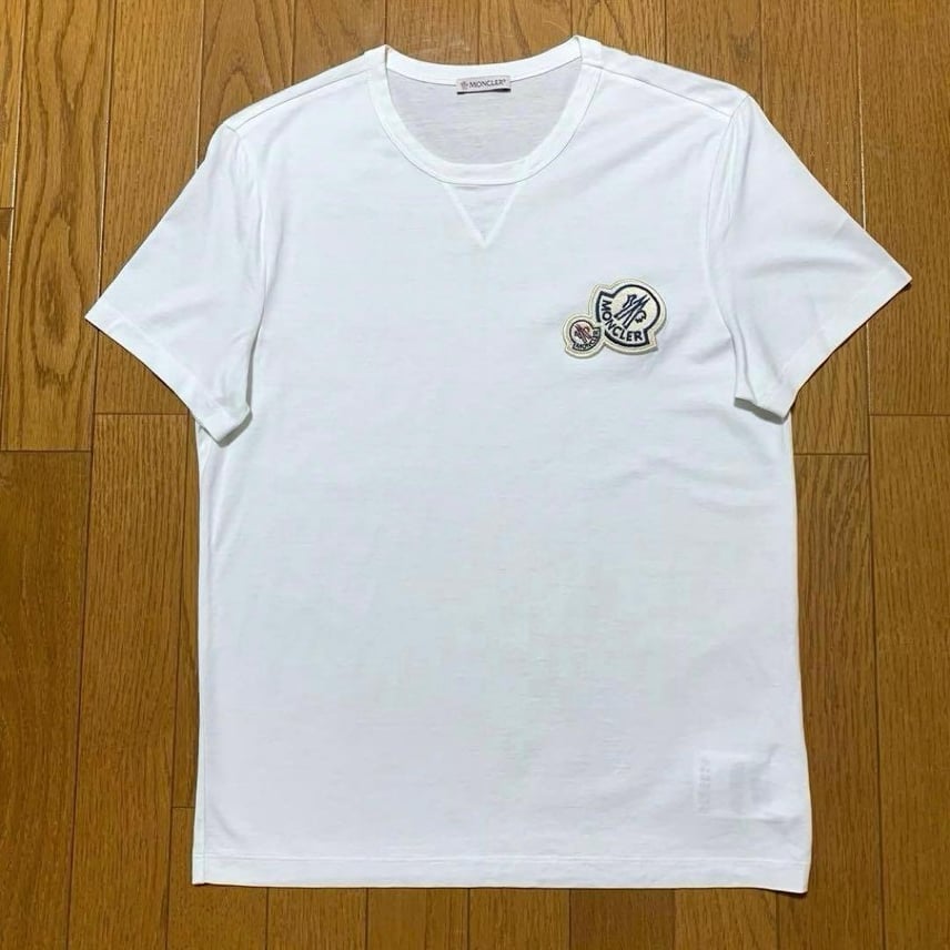 A (未使用に近い)】超美品☆ MONCLER ダブルロゴ Tシャツ A (未使用に近い)】超美品☆ MONCLER ダブルロゴ Tシャツ