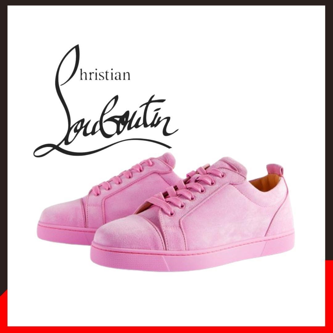 ○★新品 未使用 クリスチャン ルブタン ルイ ジュニア オルラト スニーカー ピンク 27.5cm相当（Christian Louboutin）○●