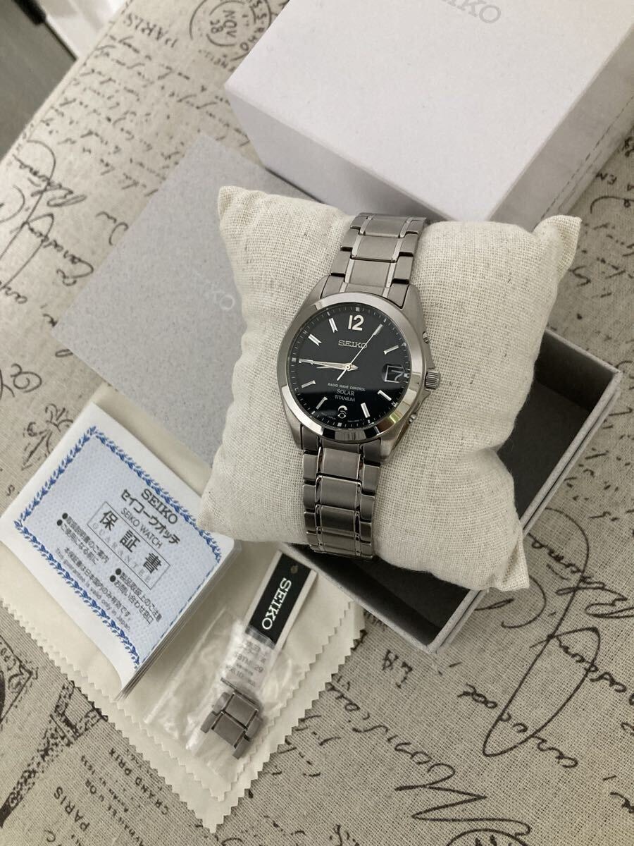 超美品！ SEIKO セイコー チタン 電波ソーラー GS チタニウム メンズ フルコマ sbtm229 