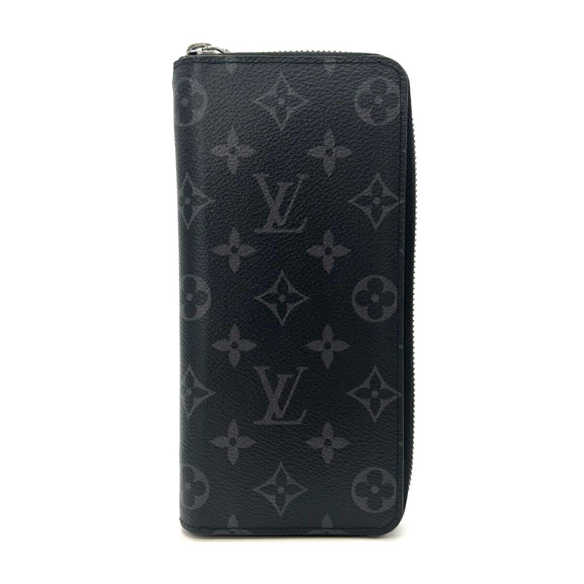 美品 LOUIS VUITTON ルイ ヴィトン モノグラムエクリプス ジッピーウォレット ヴェルティカル ラウンドファスナー 長財布 メンズ M62295 