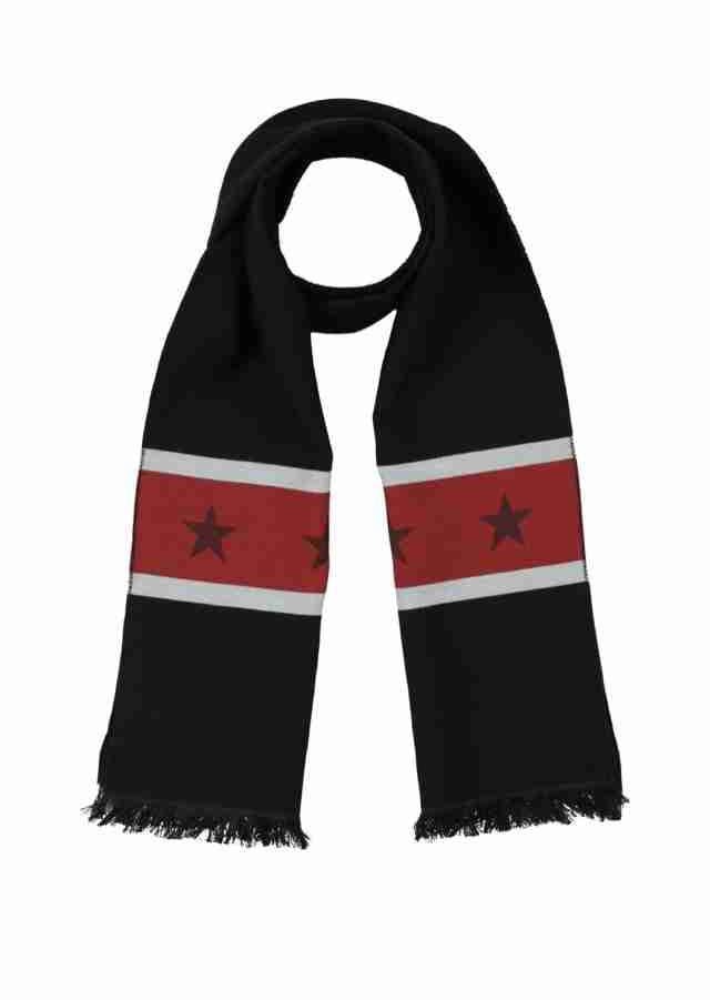 正規 未使用 Givenchy ジバンシィ Riccardo Tisci リカルド ティッシ スター 星 裏地総柄 ロゴ シルク混 マフラー ストール