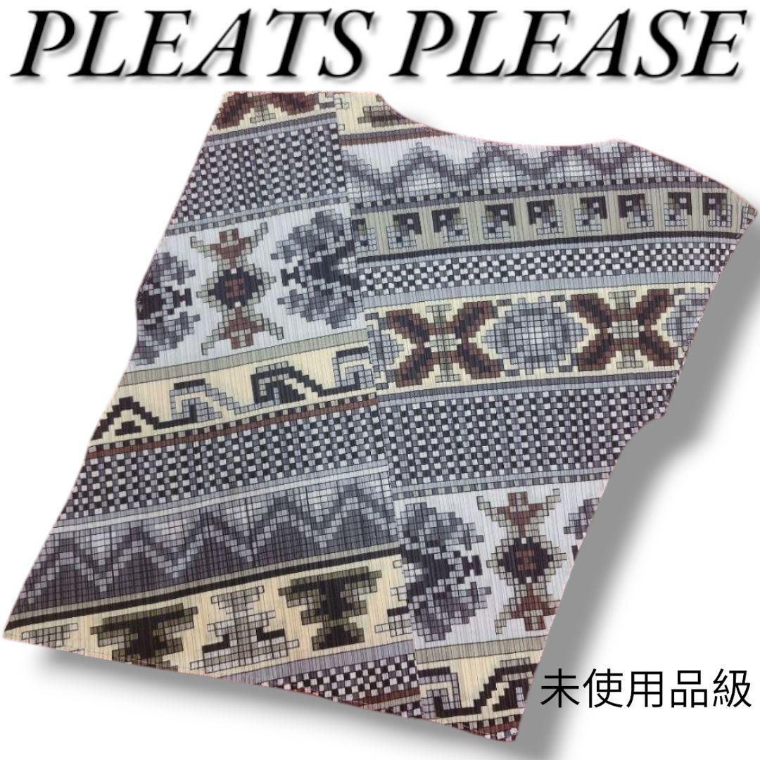 【未使用品級】10aw プリーツプリーズ アラベスク 変形 アシンメトリー トップスPLEATS PLEASE ISSEY MIYAKE イッセイミヤケ カットソー