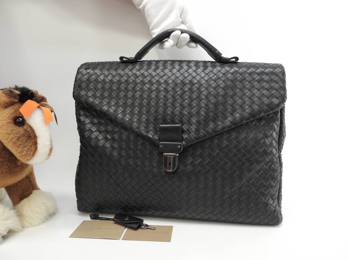 やや傷や汚れあり】ボッテガヴェネタ ブリーフケース イントレチャート
