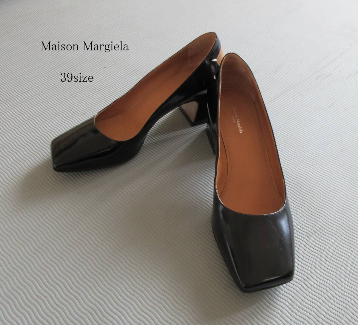 Maison Margiela メゾンマルジェラ ブラック スクエアトゥパンプス 39サイズ 美品